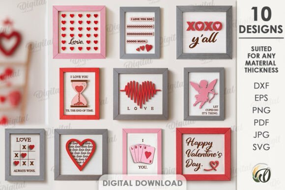 Valentines Day Mini Wall Decors 137958344 Creativo Digital